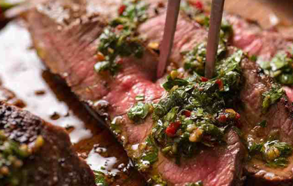 ​SKIRT STEAK WITH CHIMICHURRI SAUCE